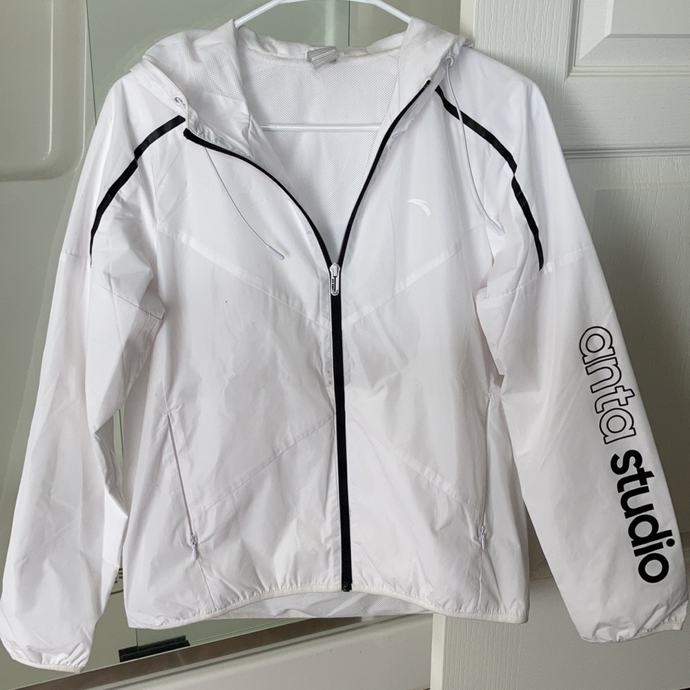 Anta Studio white athletic jacket